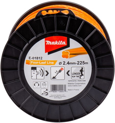 Accessoires Makita e-01812 | ligne de tonte | 2,4x225m | orange - e-01812