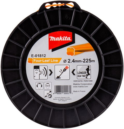 Accessoires Makita e-01812 | ligne de tonte | 2,4x225m | orange - e-01812