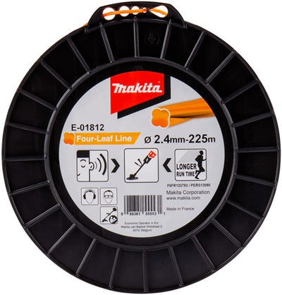 Accessoires Makita e-01812 | ligne de tonte | 2,4x225m | orange - e-01812