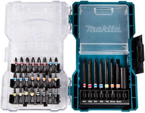Accessoires Makita e-07076 | jeu de bits | morceaux courts et longs | 32 pièces - e-07076