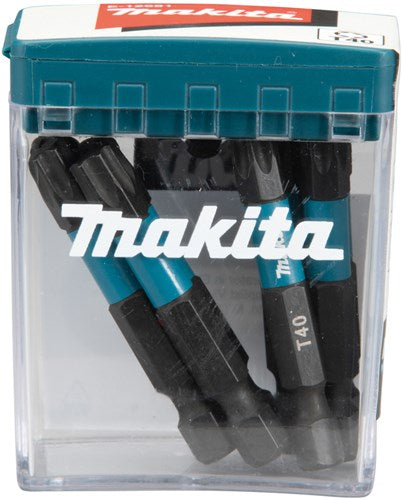 Imp Makita accessoires e-12681 embout de tournevis à percussion | t40x50mm | xact noir | 10 pièces - e-12681