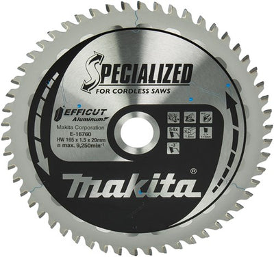Accessoires Makita e-16760 | lame de scie transversale et circulaire | aluminium | efficace | 165x20mm | 54t-e-16760