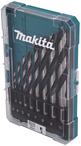 Makita accessoires jeu de forets hélicoïdaux à bois 8 pièces - d-57227