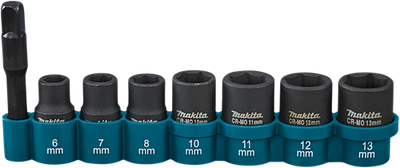 Makita accessoires jeu de douilles à chocs 8 pièces - e-12289 - e-12289