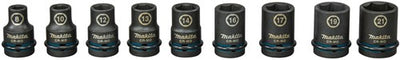 Imp Makita accessoires jeu de prises de courant acte noir, 1 2" 9 pièces - e-16570