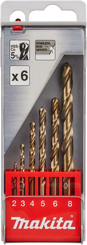Makita accessoires jeu de forets à métaux 6 pièces - d-57168 d-57168