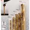 Makita accessoires jeu de forets à métaux hss-tin 5 pièces - b-57308