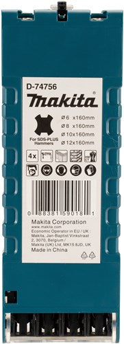 Makita accessoires p2s jeu de forets à béton | sds-plus | 4 pièces - d-74756