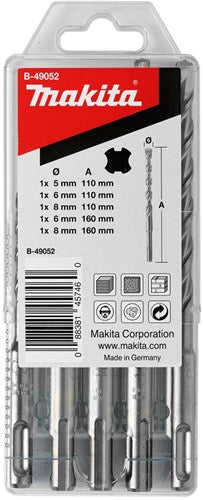 Accessoires Makita p2s sds-plus 5 6 8x110 6 8x160 - b-49052