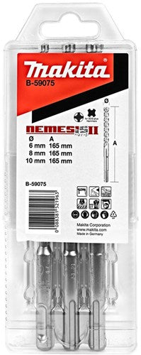 Accessoires Makita p4s : jeu de 3 forets sds-plus - b-59075 - b-59075