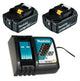 Accessoires Makita power-source-kit 199480-6 - 2x batterie bl1860b 18v 6.0ah avec indicateur de batterie + chargeur dc18rc - 199480-6
