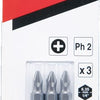 Makita accessoires embout à vis ph2x25mm 3 pièces - b-23466