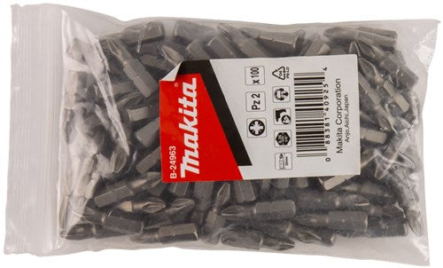 Accessoires Makita embout à vis pz2x25mm recharge 100s - b-24963 - b-24963