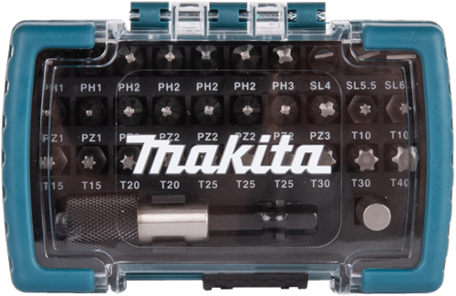 Makita accessoires jeu d'embouts de tournevis 32 pièces - d-74762 - d-74762