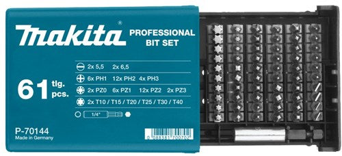 Jeu d'embouts de tournevis Makita, 61 pièces