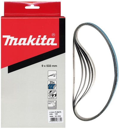 Accessoires Makita bande abrasive bleue longueur 533mm largeur 9mm grain 80 - p-39453