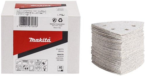 Papier de verre Makita 94x94x94 k60 velcro blanc (50pcs)
