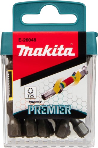 Imp Makita accessoires embouts de tournevis à percussion t25x50mm | agir en tant que premier ministre | 10 pièces - e-26048