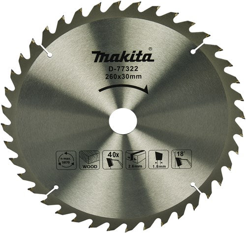 Makita lame de scie à tronçonner plateau bois - d-77322