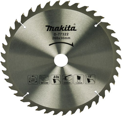 Makita lame de scie à tronçonner plateau bois - d-77322