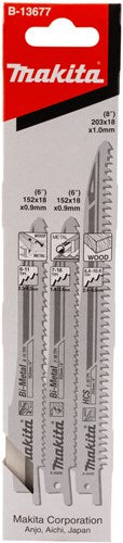 Makita accessoires jeu de scies alternatives 3 pièces - b-13677 - b-13677