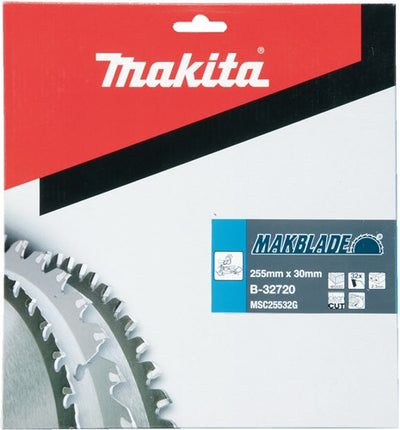 Accessoires Makita lame de scie à tronçonner bois | Makblade 255x30x2.3 32t 5g - b-32720 b-32720