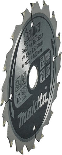 Accessoires Makita lame de scie circulaire | bois | 136x20x1,5 16t 20g - b-33532