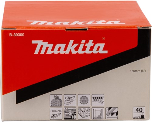 Accessoires Makita disque de ponçage jaune diamètre 150mm grain 40 - b-39300