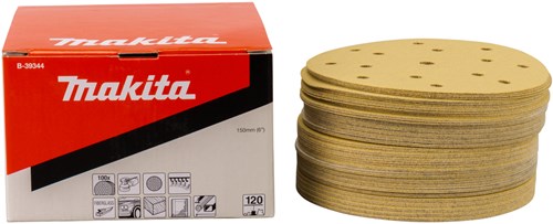 Accessoires Makita disque de ponçage jaune diamètre 150mm grain 120 - b-39344