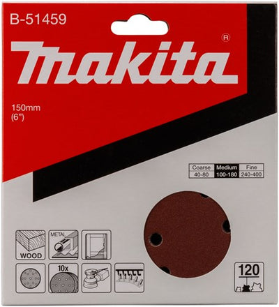 Accessoires Makita disque de ponçage k120 150mm - b-51459 - b-51459