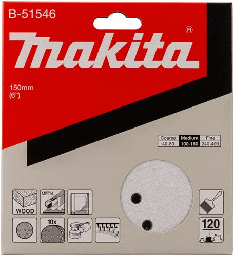 Accessoires Makita disque de ponçage k120 150mm - b-51546 - b-51546