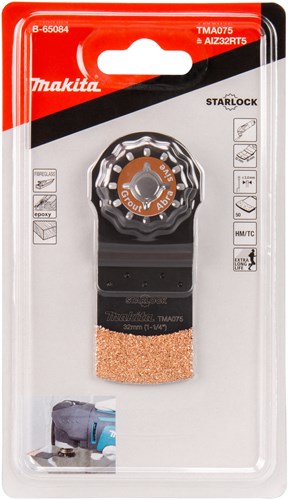 Accessoires Makita b-65084 | tma075 | coupe-plongeant tc hm | 32x30mm k50 | lame multi-outils starlock - b-65084