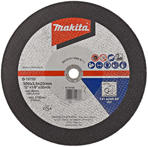 Accessoires Makita b-70792 disque à tronçonner 300x4,0x20mm acier - b-70792