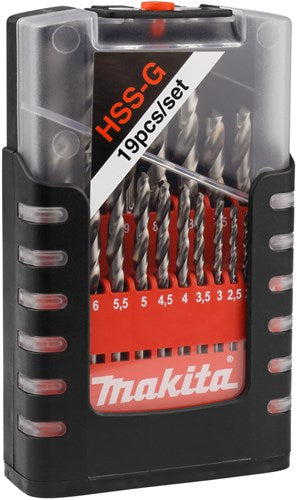 Makita accessoires jeu de forets hss-g 19 pièces - d-29941