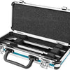 Accessoires Makita Jeu de 3 burins SDS plus : burin pointu, plat et plat dans un coffret en aluminium D-42357 - D-42357