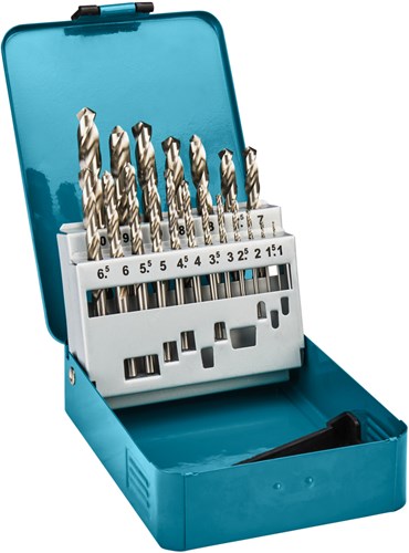 Makita accessoires jeu de forets à métaux | 19 pièces | hss-g-d-54025 - d-54025