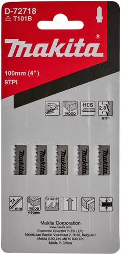 Accessoires Makita lame de scie sauteuse bois plastique 74mm - d-72718 - d-72718