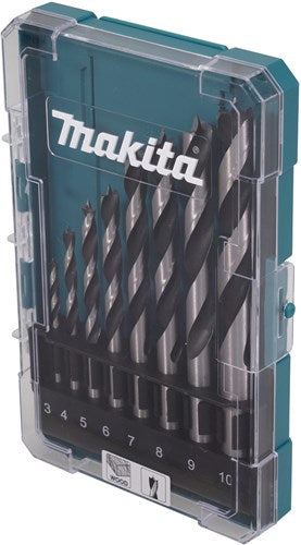 Makita accessoires jeu de forets hélicoïdaux à bois 8 pièces - d-57227