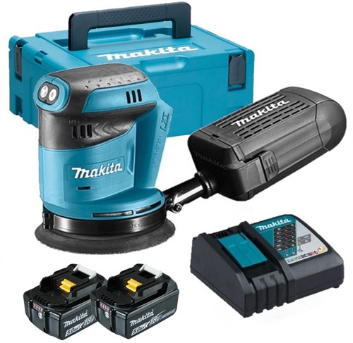 Ponceuse excentrique Makita dbo180rtj 18v | Batterie Li-ion 5,0 Ah - dbo180rtj