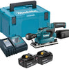Makita dbo380rtj | ponceuse orbitale sans fil | 18v | Li-ion | Batterie 2 x 5,0 Ah + chargeur rapide | dans mbox-dbo380rtj