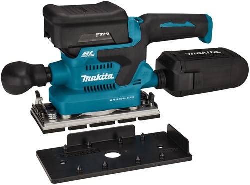 Makita dbo381zu | ponceuse orbitale sans fil | 18v | Li-ion | avec émetteur AWS | sans chargeur de batteries - dbo381zu