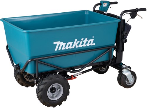 Brouette à batterie Makita dcu605z avec boîte de chargement | corps | 2x 18v | sans chargeurs de batteries