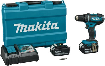 Makita ddf482rfe perceuse/visseuse 18v batterie 3,0 ah (2 pièces), chargeur rapide, étui