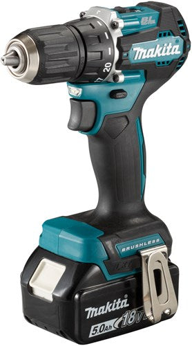 Makita ddf487rtj perceuse/visseuse 18v sans balais batterie 5,0 ah (2 pièces), chargeur rapide, mbox