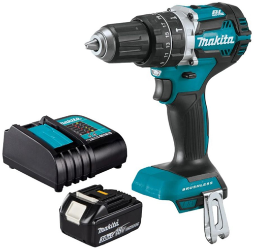 Makita dhp487sf perceuse à percussion/tournevis 18v batterie sans balais 3,0 ah (1 pièce), chargeur