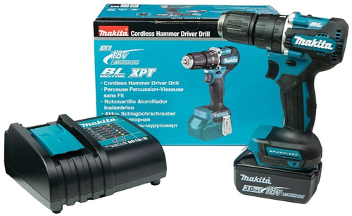 Makita dhp487sf perceuse à percussion/tournevis 18v batterie sans balais 3,0 ah (1 pièce), chargeur