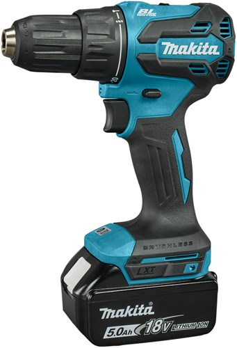 Makita dhp490rtj | perceuse à percussion sans fil | sans balais | 18v | avec batteries 5,0 Ah dans m-box - dhp490rtj