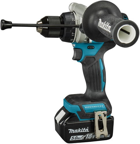 Makita dhp492rtj perceuse/tournevis à percussion sans fil | 18v | y compris 2x 5,0ah et chargeur rapide dans mbox - dhp492rtj