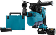 Makita mr182twju perceuse à percussion combinée à batterie 18v | sds-plus | 5.0ah dans mbox avec extraction de poussière - hebr182twju - afbeelding 1