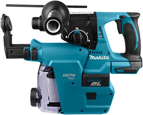 Makita marteau combiné à batterie 18v nu avec aspiration de poussière